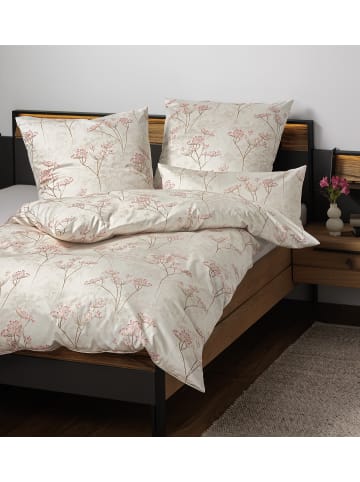 Janine Janine Baumwoll Bettwäsche Milano in sand koralle pink