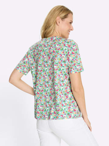 Sieh an! Kurzarm-Shirt in aquamarin-apfel-bedruckt