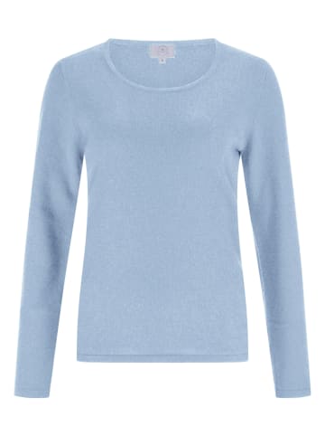 CASH-MERE.CH Rundhals Pullover in Hellblau