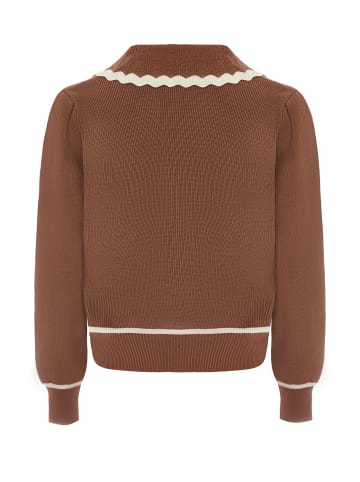 VIRITA Women Cardigan in Coffee
