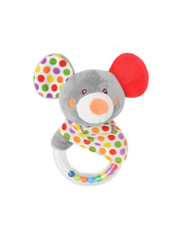 Lorelli Baby Rassel Plüschtier 13 cm in grau
