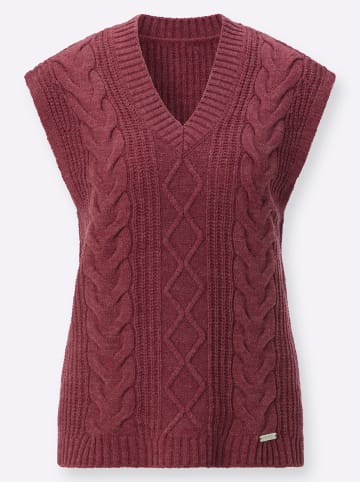 WITT WEIDEN Pullunder in dunkelrot-meliert