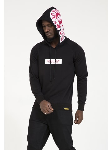 PLUS EIGHTEEN Herren Kapuzenpullover in Schwarz