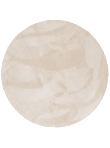 Snapstyle Hochflor-Teppich Livorno Rund in creme