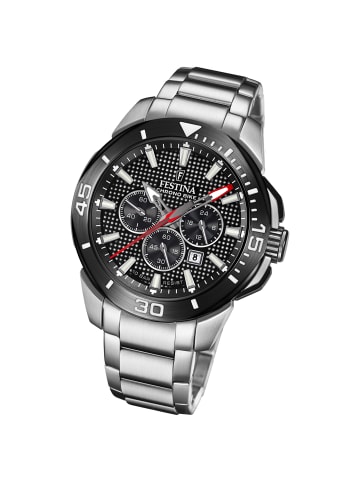 Festina Chronograph-Armbanduhr Festina Chrono Bike silber extra groß (ca. 47mm)