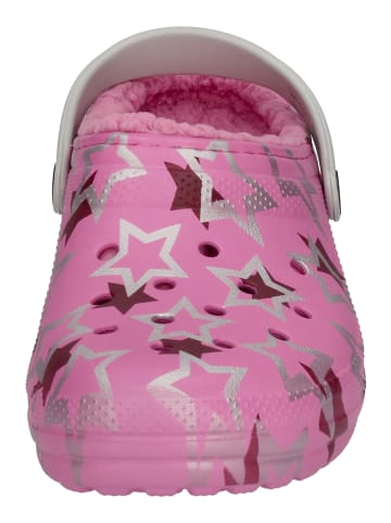 Crocs Hausschuhe CLASSIC LINED DISCO DANCE PARTY CLOG KIDS in rosa