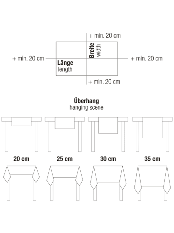 Sander Tischdecke Loft in schwarz