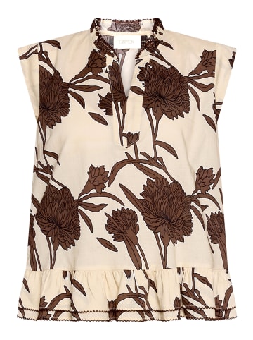 CARTOON Casual-Bluse mit Raffung in Beige/Braun