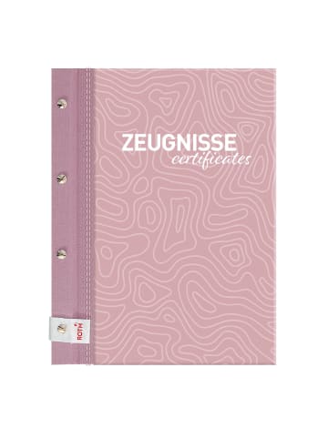 ROTH Zeugnismappe Pattern mit Buchschrauben - Dusty Rose in Rosa