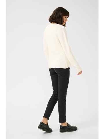 Kaffe Strickpullover KAneville Tight fit in Chalk