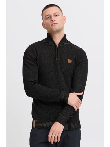 INDICODE Troyer IDNathen 35-098MM Strickpulli mit Reißverschluss am Kragen in Schwarz