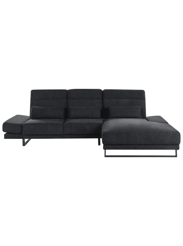 Beliani Ecksofa IKAST in Schwarz - (W) 320 x (H) 105 x (L) 214 cm linksseitig
