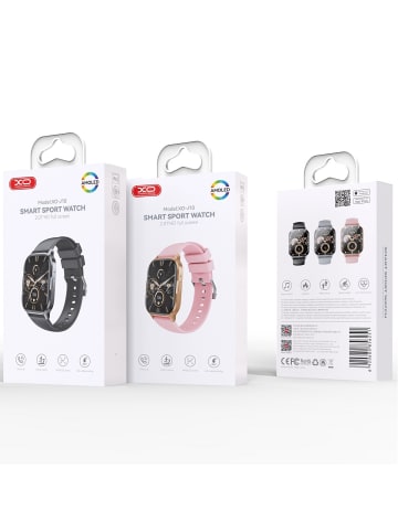 XO Bluetooth 3.0/5.0 Sport Watch mit Silikonarmband Wasserdicht in Rosegold