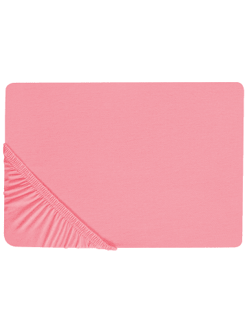 Beliani Bettlaken JANBU in Rot - (W) 180 x (H) 30 x (L) 200 cm