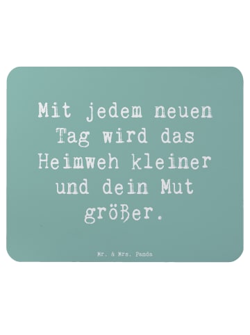 Mr. & Mrs. Panda Mouse Pad Spruch Heimweh überwinden Mut mit Spruch in Meeresbrise