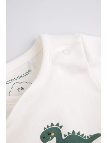 Coccodrillo Wickelbody mit langen Ärmeln in ecru