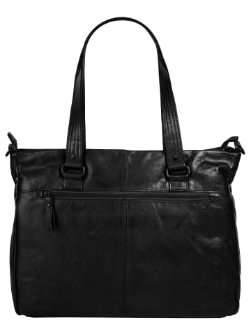 SPIKES & SPARROW Shopper echt Leder in schwarz
