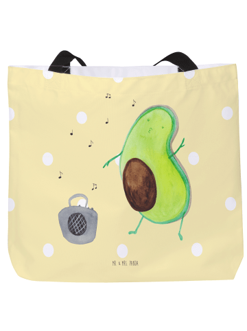 Mr. & Mrs. Panda Tote Bag Avocado Tanzen ohne Spruch in Gelb Pastell
