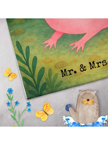 Mr. & Mrs. Panda Handtuch Axolotl Niedlich Design ohne Spruch in Weiß