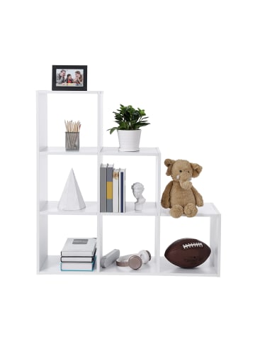 VASAGLE Bücherregal Custos in Weiß - (B)97.5 x (H)97.5 x (T)29 cm