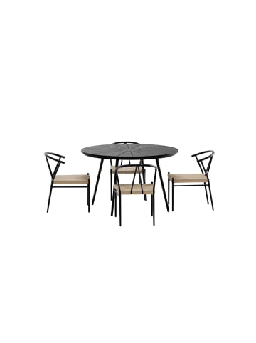 ebuy24 Schwarz 120 x 120 cm