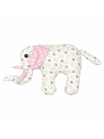 Greengate Deko-Elefant Lily in Rosa / Grün / Weiß