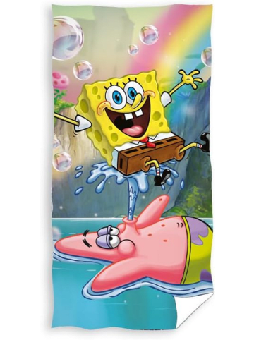 CARBOTEX Spongebob Schwammkopf Strandtuch Badetuch Duschtuch 70x140cm