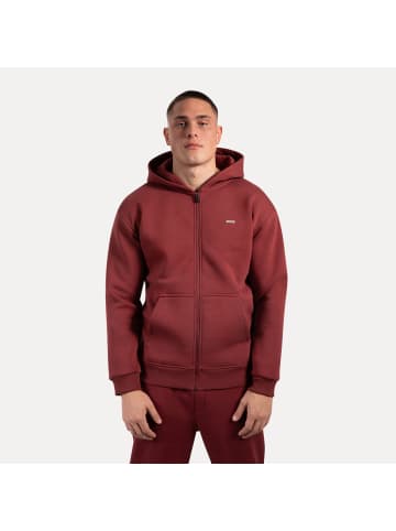 SMILODOX Zip Hoodie Ilyas in Bordeaux