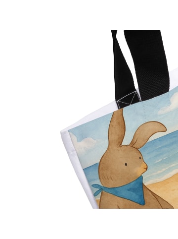 Mr. & Mrs. Panda Strandtasche Hasen Muschel Design ohne Spruch in Weiß