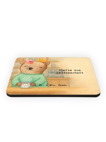 Mr. & Mrs. Panda Magnet Chefin Leidenschaft Design mit Spruch in Weiß