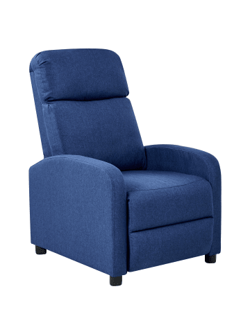 Beliani Fernsehsessel EMINENCE in Blau/Schwarz - (W) 66 x (H) 103 x (L) 74 cm