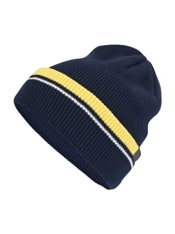 elkline Strickmütze Randnah in darkblue - yellow