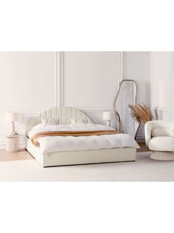 Beliani Doppelbett CHADENET in Weiß - (W) 191 x (H) 102 x (L) 215 cm