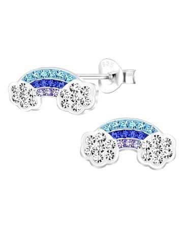schmuck23 Silber Ohrringe 925 Regenbogen 0,7 cm x 0,8 cm