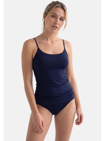 Conta Spaghetti Top Modal in Blau / beige