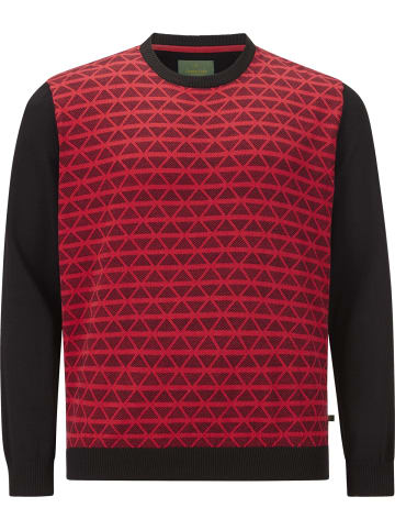 Charles Colby Pullover EARL ALAN in rot gemustert