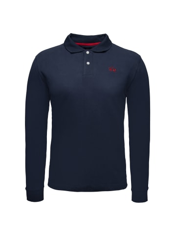 La Martina Langarm-Poloshirt XMP004 in dunkelblau