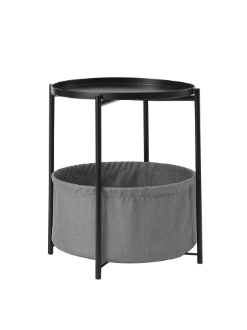 Home Nature Wohnkonzept Beistelltisch Kleiner Tisch in Schwarz & Grau 42x42x52 cm