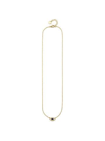 Aniston Kette mit Anhänger in gelbgoldfarben-kristallweiß-blau