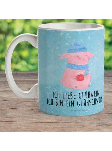 Mr. & Mrs. Panda Pott Schwein Glühwein mit Spruch in Eisblau