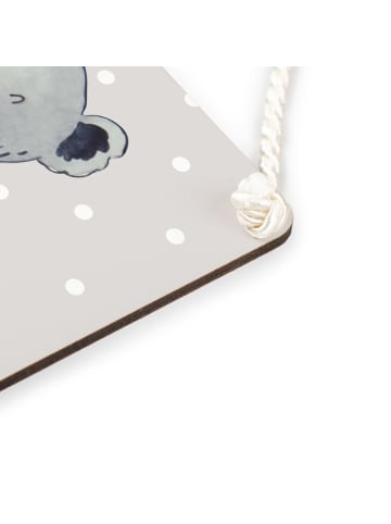 Mr. & Mrs. Panda Deko Schild Koala Familie ohne Spruch in Grau Pastell