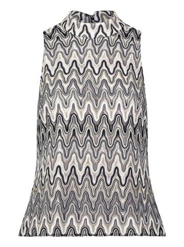 Betty Barclay Crop-Top mit Stehkragen in Weiß/Schwarz