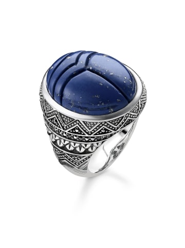 Thomas Sabo Ring in silber, schwarz, blau