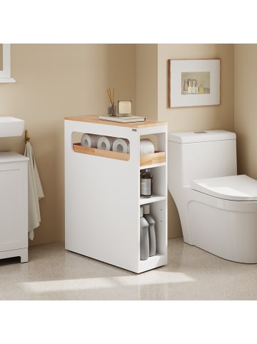 SoBuy Badezimmerschrank in Reinweiß - (W) 9 x (H) 82 x (L) 25 cm