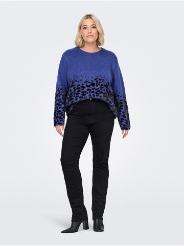 ONLY Carmakoma Strickpullover Curve Rundhals Langarm weich warm in Blau