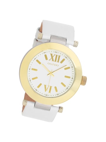 Oozoo Analog-Armbanduhr Oozoo Vintage Series weiß groß (ca. 40mm)