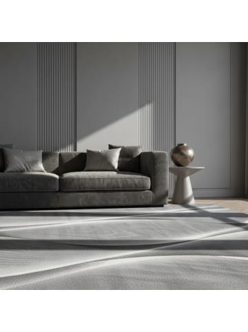 KADIMA DESIGN Teppich Kurzflor Waschbar Ombre DRAU Strapazierfähig OEKO-TEX in Schwarz