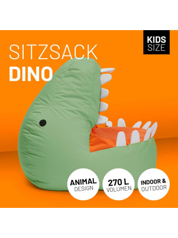 Lumaland Kindersitzsack Animal Line Dino 270l pastellgrün grün