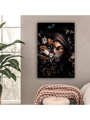 MuchoWow Leinwand Bilder Blumenporträt