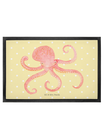 Mr. & Mrs. Panda Schmutzmatte Tintenfisch ohne Spruch in Gelb Pastell